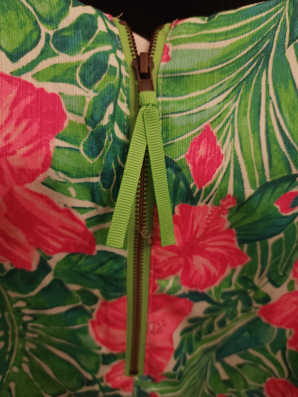 Tommy Bahama Green & Pink Tropical Floral Dress - Picture 5 of 6